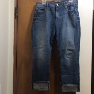 Express size 10 cropped skinny jeans mid rise